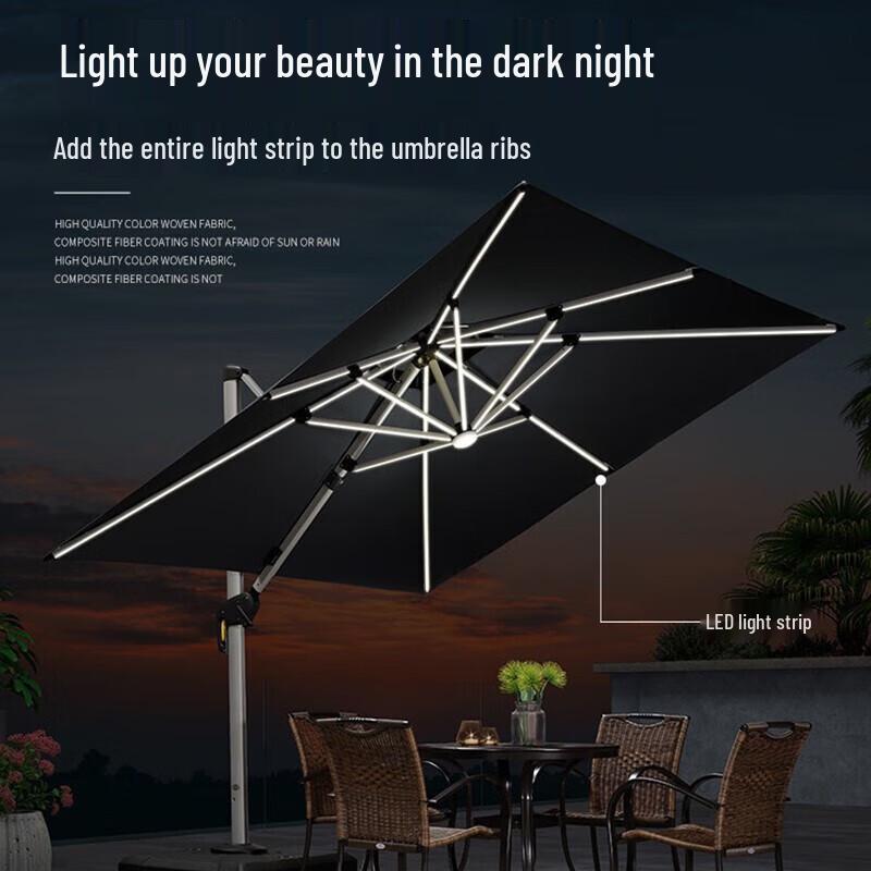 Jing'an Tong Outdoor LED Sunshade Umbrella