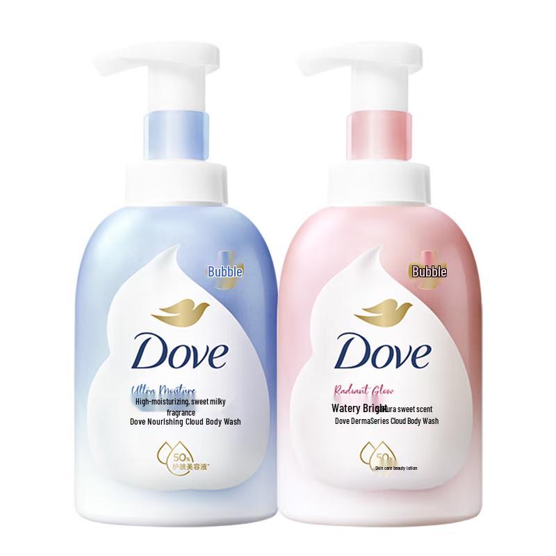 Dove Mousse Shower Foam Twin Pack (Deeply Nourishing & Cherry Blossom)