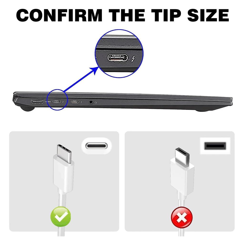 Reletech 65W USB C Laptop Power Adapter Type C Power PD Wall Fast Charger Fort MacBook Dell Huawei HP Notebook
