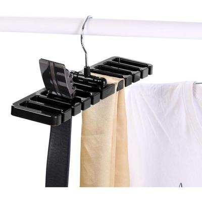 Suporte de Cachecol de Cinto Suporte de Cabide de Cinto Suporte 10 Fendas Suporte de Gravata Organizador para Armário Guarda-Roupa Economizador de Espaço Giratório 360 Graus