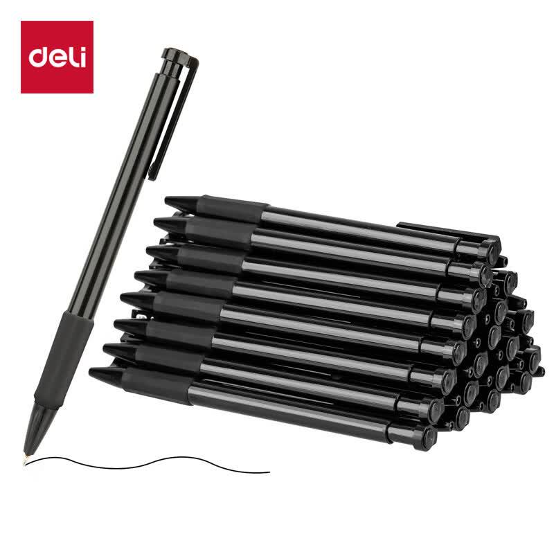 Deli DLSX-6546S 0.7mm Ret retractable Low-Viscosity Ballpoint Pen (36-Pack)