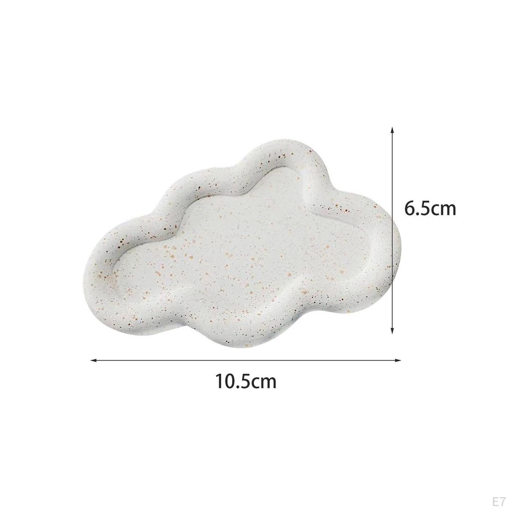 Decorative Tray Creative Shape Home Decor White Matte Jewelry Vanity Countertop Organizer