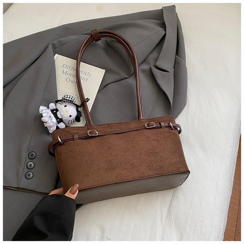 Autumn fashion retro suede underarm bag women's new fashionable high-value shoulder bag commuter handbag