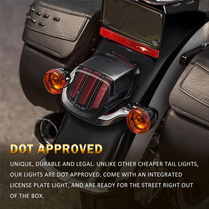 LED Tail Light LED Brake Turn Signal Rear Light Motorcycle For Fatty 883 1200 Gliding Harley Dyna Sportster Brake light
