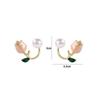 Wedding Party Girls Gift Flower Ear Studs Pearl Ear Hook Women Pearl Studs Tulip Earrings