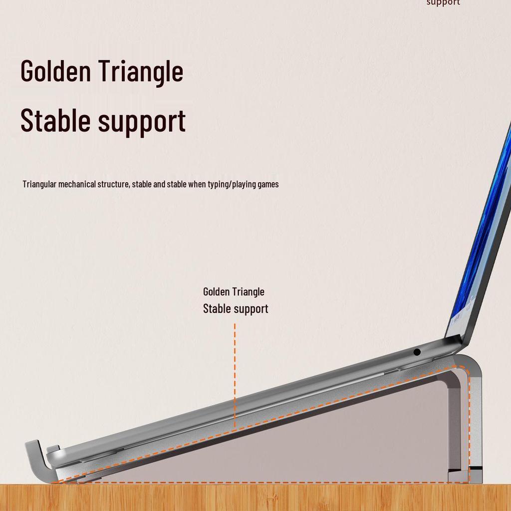 Portable Aluminum Laptop Stand: Adjustable Folding Cooling Holder