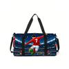 Borsa da Viaggio Scolastica con Stampa Calcio Grande Capacità Borsa da Bagaglio Piatta 2D Cartone Animato Miglior Regalo per Ragazzi Ragazze Stile alla Moda