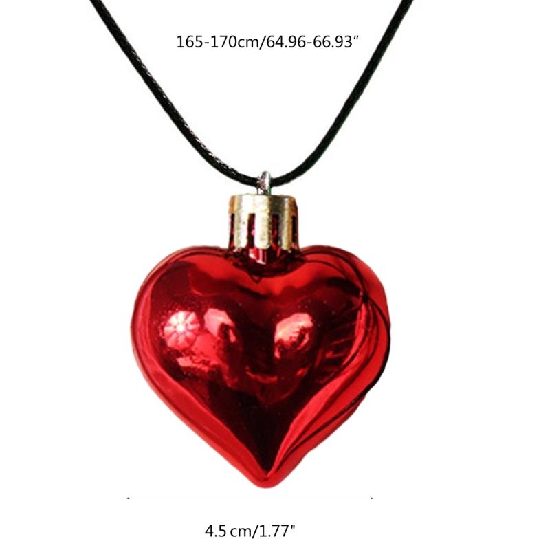 Elegant Long Neck Chain Adjustable Rope Collarbone Chains Electroplate Heart Pendant Neckchain Jewelry for Women Girls
