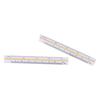 2Pcs Architectural Ruler Set Plastic Small Scale Pocket Mini for Engineer Architects Engineering Scaling 12.5cm