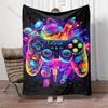 Spielcontroller mit bunten Elementen Decke Geeignet für Zuhause Schlafzimmer Sofa Reise Camping Decke Verschiedene Größen für Geschenke