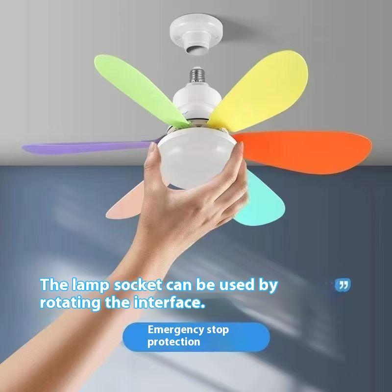 40W New Grained Ceiling Fan Light 20.5 Inches With Remote Control For Timed Ventilation And Heat Dissipation In Rooms