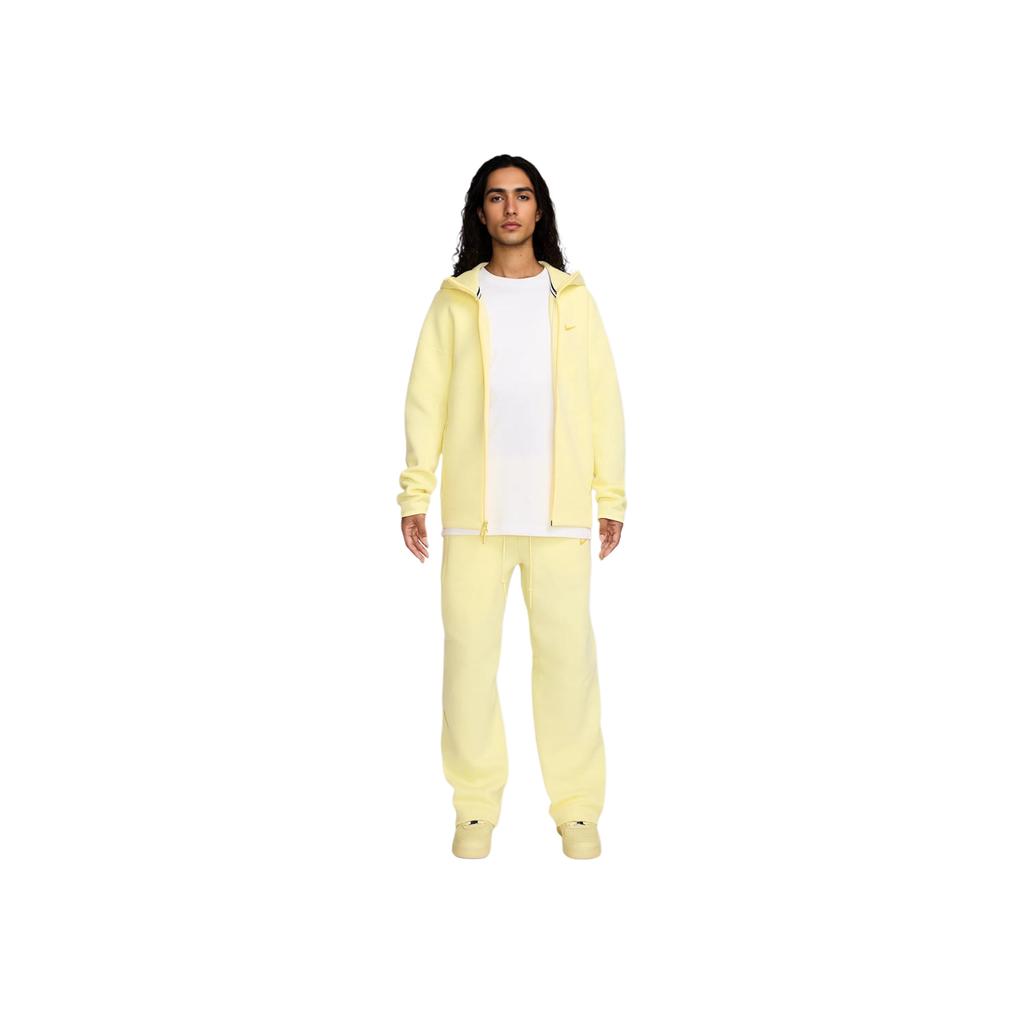 Nike Nocta Tech Brand Logo Lace-Up Comfortable Solid Color Sports Long Pants Men Pants Lemon-Yellow Bright-Sulfur FD8461-821