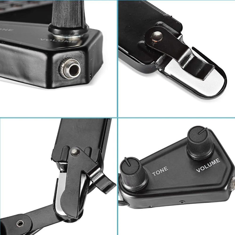 Miwayer Guitar Pickup 12-hole Sound Hole P-011 Magnetic Transducer with Tone Volume Controller Audio Cable for Acoustic Guit