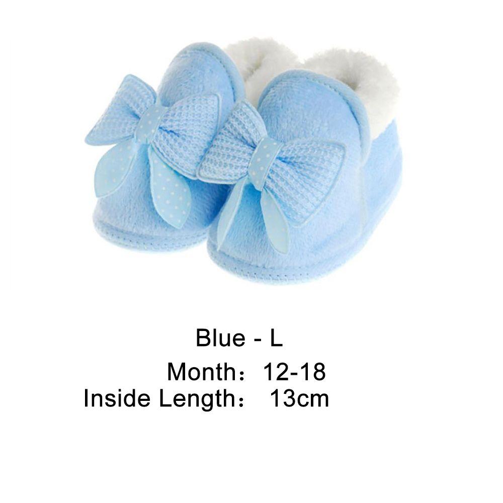 Crib Bebe Toddler Newborn Baby Shoes Winter Prewalker Warm Boots Bowknot