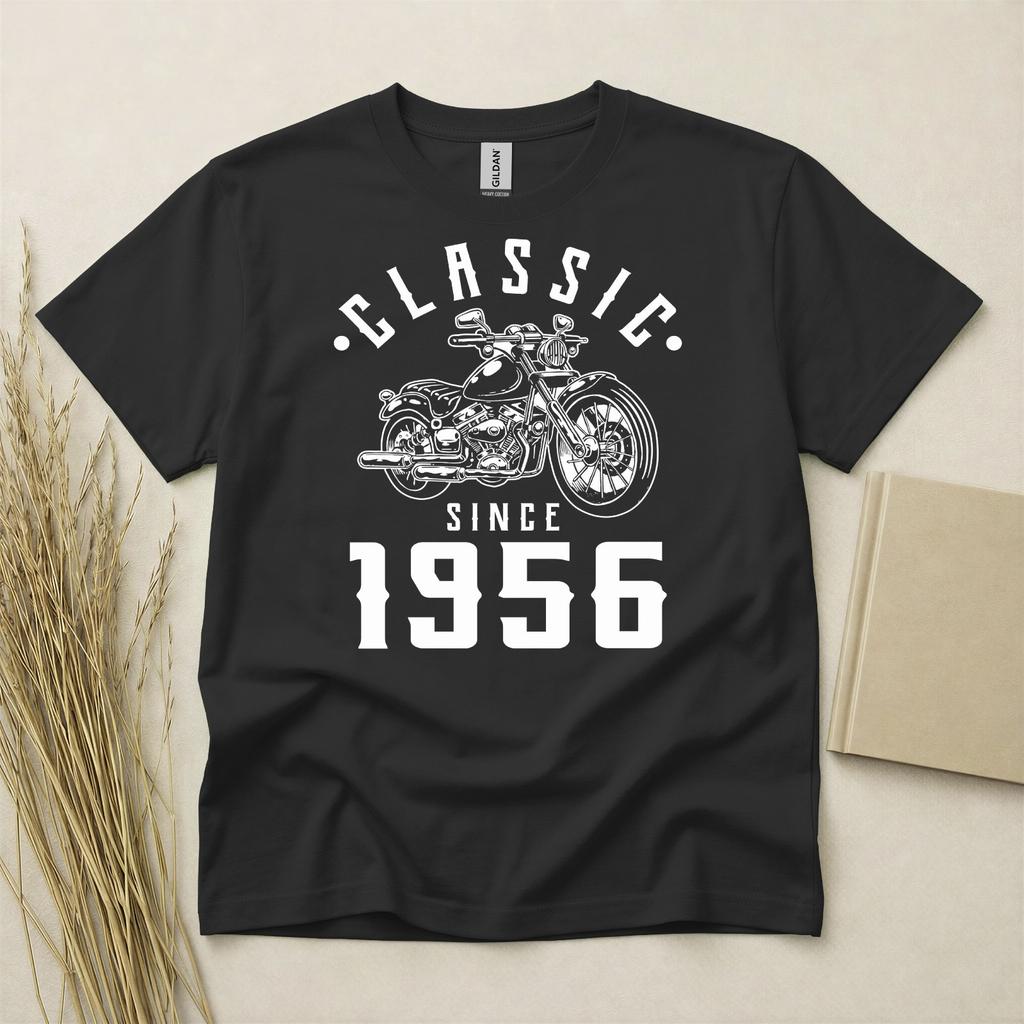 70th Birthday T-shirt Born In 1956 70 Years Old Gifts Classic Motorcycle TShirt