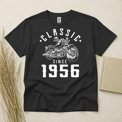 70th Birthday T-shirt Born In 1956 70 Years Old Gifts Classic Motorcycle TShirt