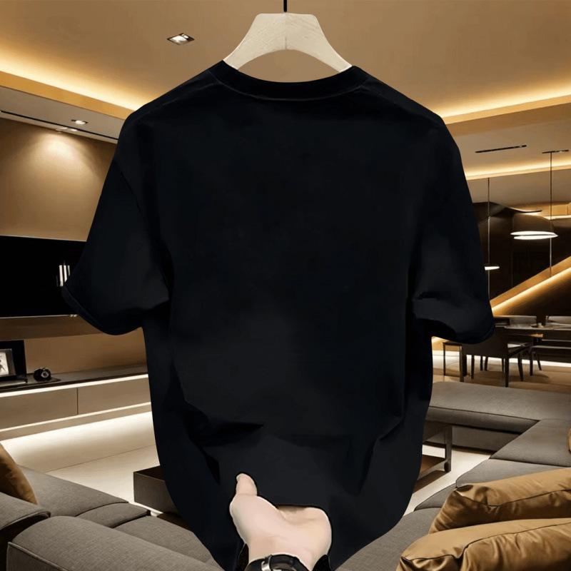 Heavy trendy brand cotton printing men's short-sleeved T-shirt new summer trend casual round neck t-shirt