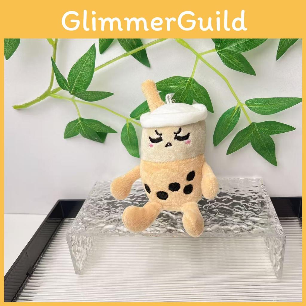 Milk Simulated Tea Plush Toy Backpack Pendant Keychain Kids Doll Birthday Gift