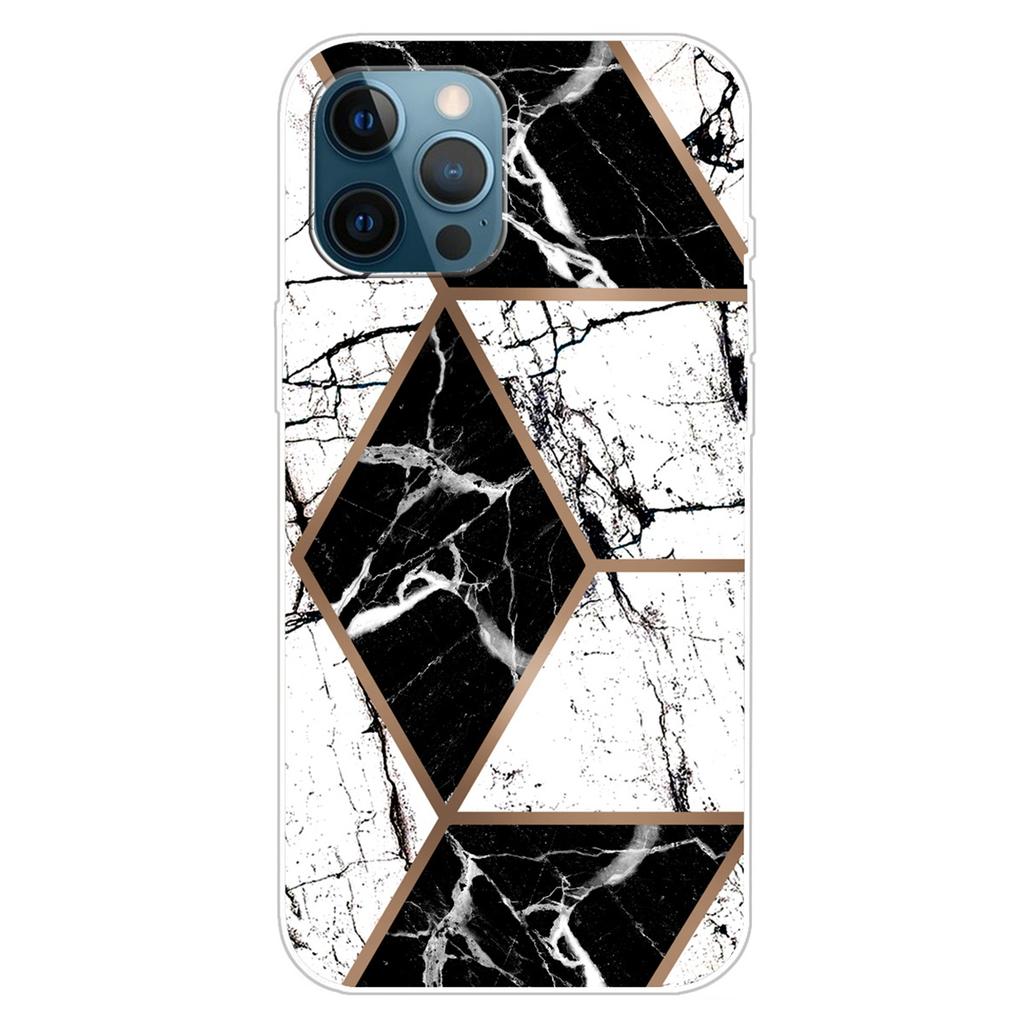 For iPhone 16 Pro Case Abstract Marble Pattern Printing TPU Phone Cover