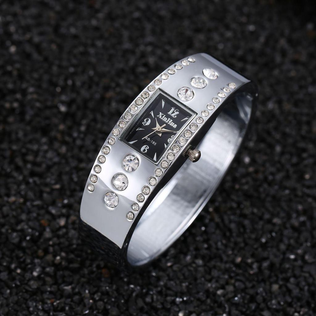 Women Bracelet Watch Xinhua Quartz Wristwatch Crystal Fashion Silver Casual Drop Ship Stainless Steel Relojes Mujer Bangle Clock