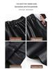 High-Waisted Genuine Leather Midi Skirt for Women - Autumn/Winter 2025 Collection with Elastic Hem