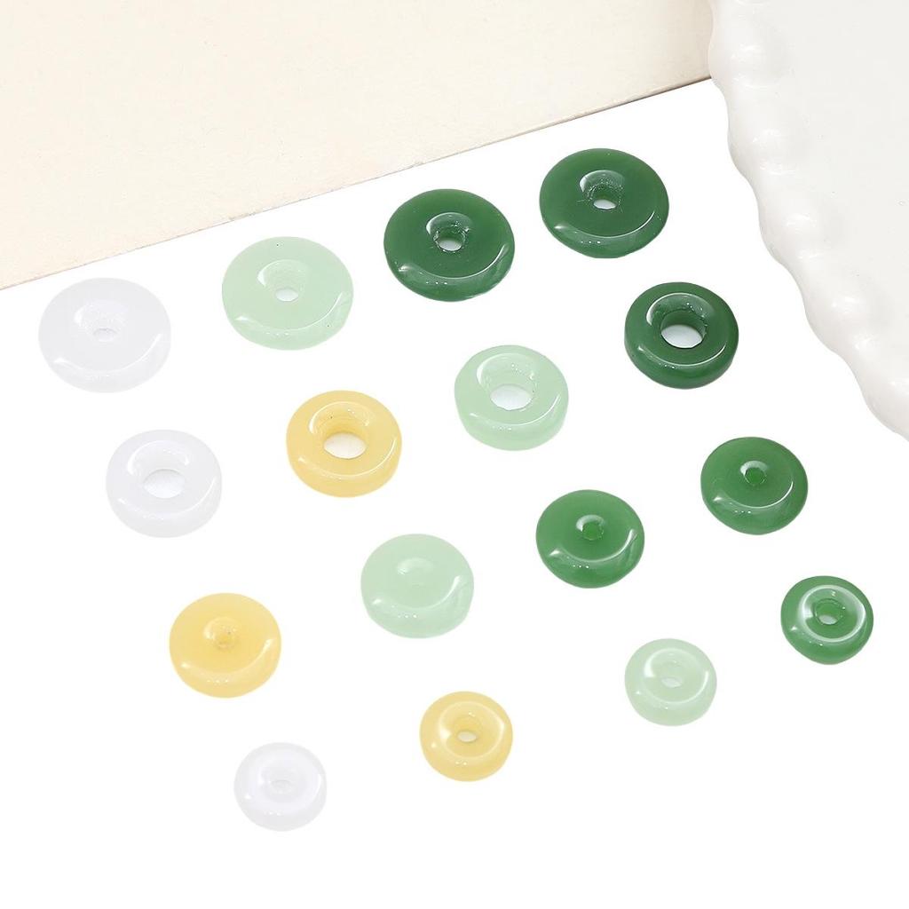 Imitation Jade Sicherheitsverschlussperlen für DIY Ohrringe, Armbänder und Halsketten