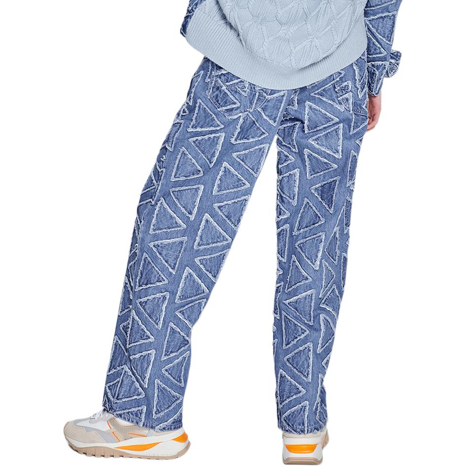 Lee X Randomevent Collaboration SS23 Pattern Printed Loose Fit Button Straight Leg Jeans Unisex Jeans Medium-Blue LUB005303201688A03694