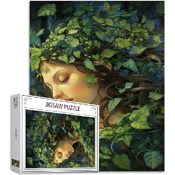 1000 Piece Jigsaw Puzzles for Adults Africa Black Woman Painting Jigsaw Puzzle America Afro Girl 1000 Pieces Puzzles Game Boho Musician Playing 19.7  Wx27.6 H