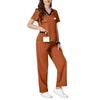 Completo da lavoro da donna ampio e comodo con scollo a V e maniche corte, con tasche multiple