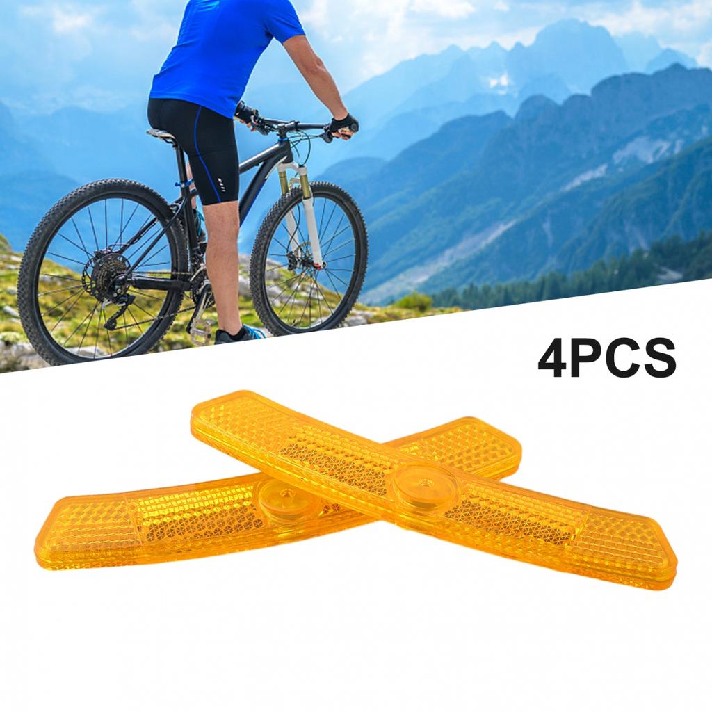 Clip Bicycle Reflectors Front Rear Plastic Reflective