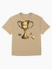 Football Manager Football Golden Awesome Cup Oversized Unisex T-Shirt