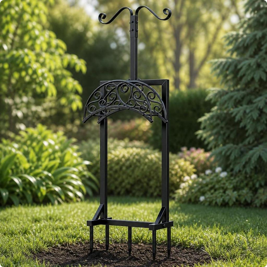 Freestanding Garden Hose Holder Sturdy Stand Homeowners