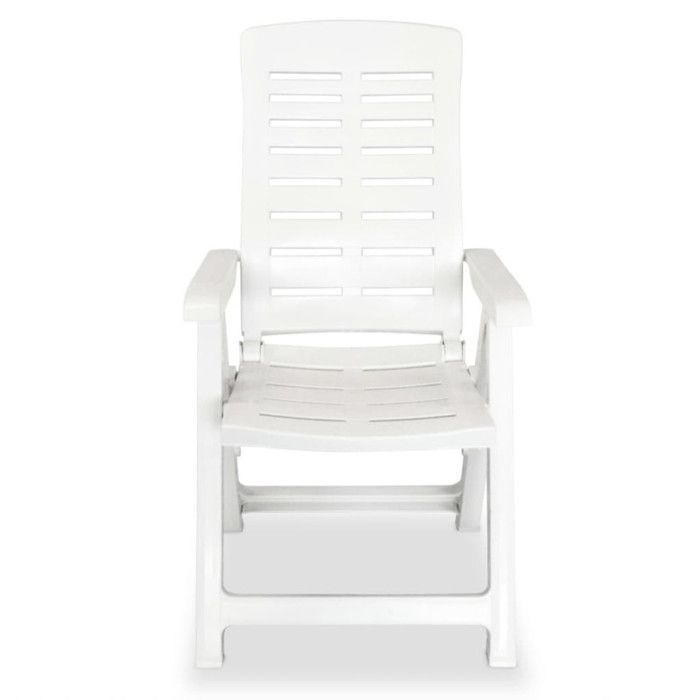 VidaXL 4x Reclining Garden Chairs Patio Armchairs Outdoor Chairs Terrace Seats Folding Armchairs 275067