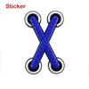 New PVC Car Motorcycle Decals Multicolor 3D Cross Car Stickers 3D Shoe Lace Decoration Adhesive Auto Decals Trucks