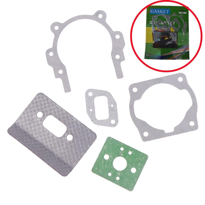 5Pcs/Set 40-5 Carburetor Box Intake Pipe Muffler Engine Gasket Set Gasoline Grass Trimmer Brush Cutter Diy Accessories