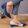 New Women Pointed Toe Flat Shoes Solid Color Knitted Slip on Shoes Casual Breathable Office Flats Women Flat Shoes Loafers Women