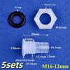 5 Sets M5-M16 Thread To 3-12Mm Aquarium Water Tank Inlet Outlet Joint Irrigation Hose Connectors Pp Straight Bulkhead Connector