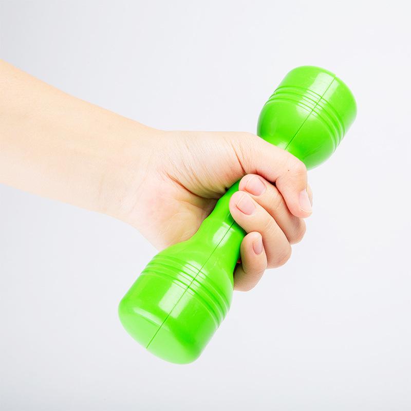 Children's Large Sounding Plastic Dumbbells for Dance and Exercise