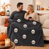 Halloween-Decke Weicher Plüsch Gemütliche Überwurfdecke für Sofa Schlafzimmer Feiertagsdekoration für Erwachsene Kinder