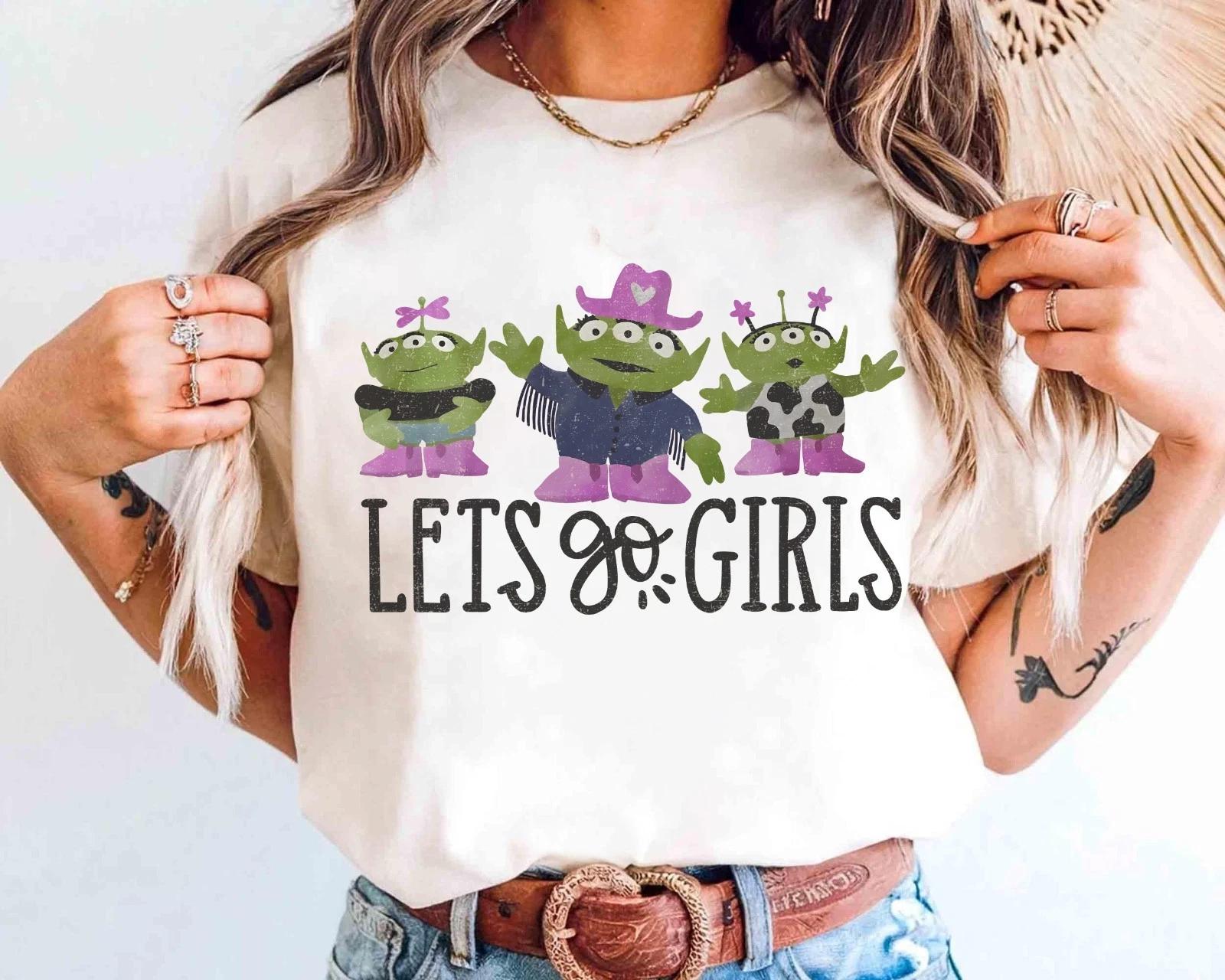 Disney Pixar Toy Story Aliens Let s Go Girls Vintage Unisex Tee XL