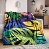 1pc Tropical Leaves Blanket Warm, Cozy, And Soft, Suitable for Sofas, Beds, Cars, And Office Use.Perfect for Camping And Travel, Making It a Great Gif