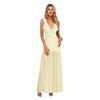 European and American women's clothing summer new solid color casual sleeveless suspender mesh splicing design long dress