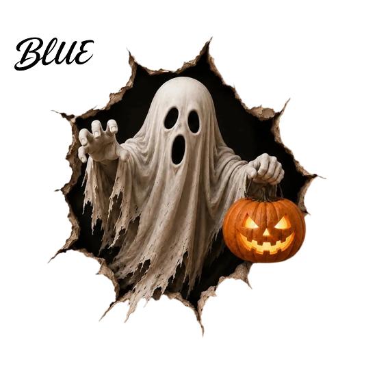 Decorative Decals for Dormitory Halloween Break-in 3D Wall Decals Illusion Effect Spooky Breaking Through Stickers Party Sticker Horror Ghost Witch