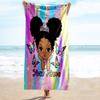 1PC Custom Name Giraffe Dreamscape Rainbow Beach Towel Highly Absorbent And Sand-Resistant Towel for Swimming, Pool, Yoga, And Travel Lightweight