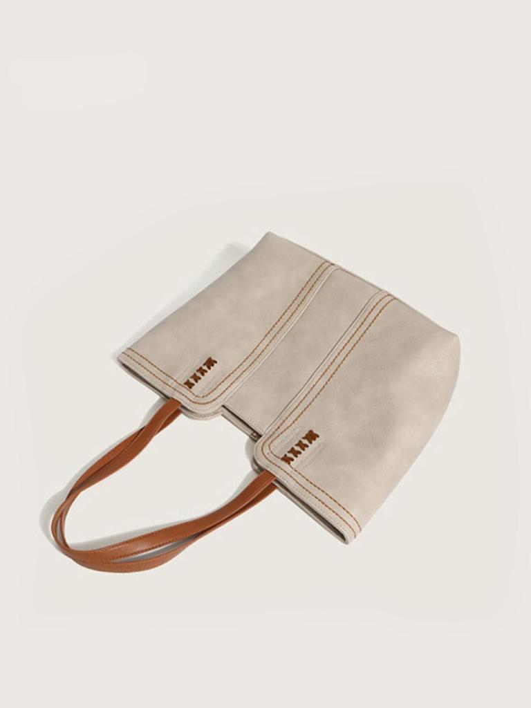 Bolso Tote Simple de Gran Capacidad Estilo Retro Coreano 2025 para Mujer
