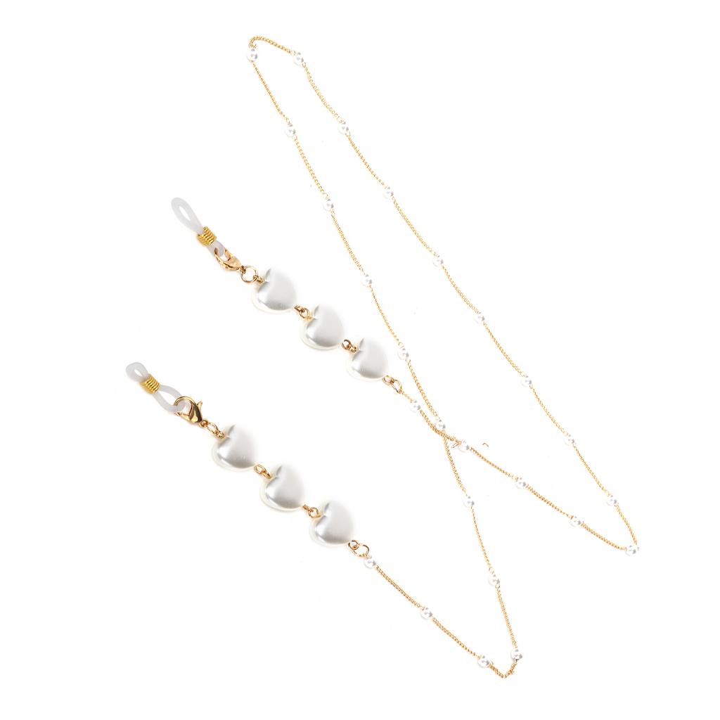 Heart Shaped Decoration Face Cover Chain Metal Exquisite Glasses Chain Lanyard