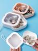 Pocket Storage Box Portable Desktop Storage Box for Travel Organization, Press-and-Push Lid, Pocket Organizer Jewelry Box