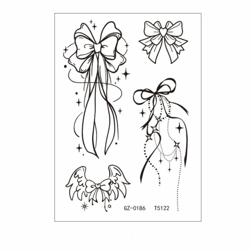 Elegant Temporary Tattoo Stickers Long-lasting Body Art Tattoo Flower Tattoo Stickers Party