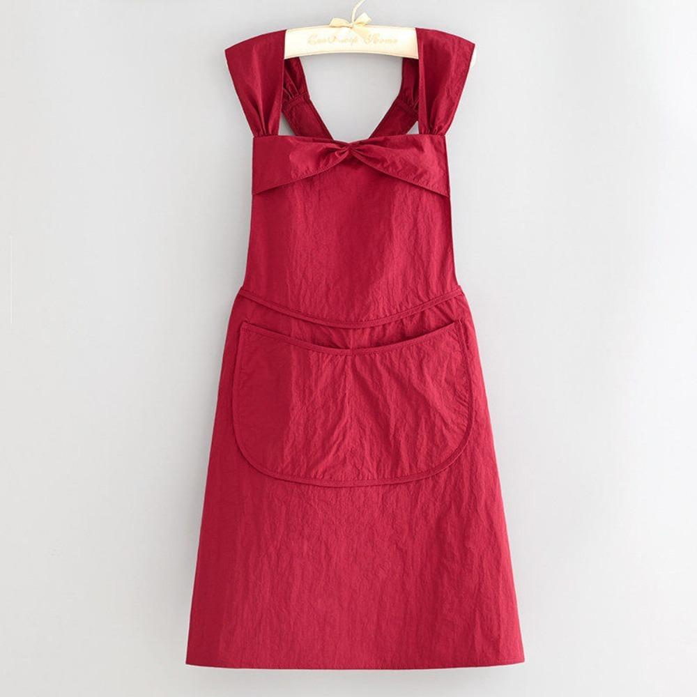 Stain-resistant Waterproof Apron Small Fresh Cooking Apron Creative Kitchen Apron  Baking