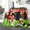 FC Bayern München Fußballspiel Flanelldecke, Fußballspieler Wettbewerb Druck Überwurfdecke, Weiche Warme Sofa Bettdecke, Fan Heim Geschenk